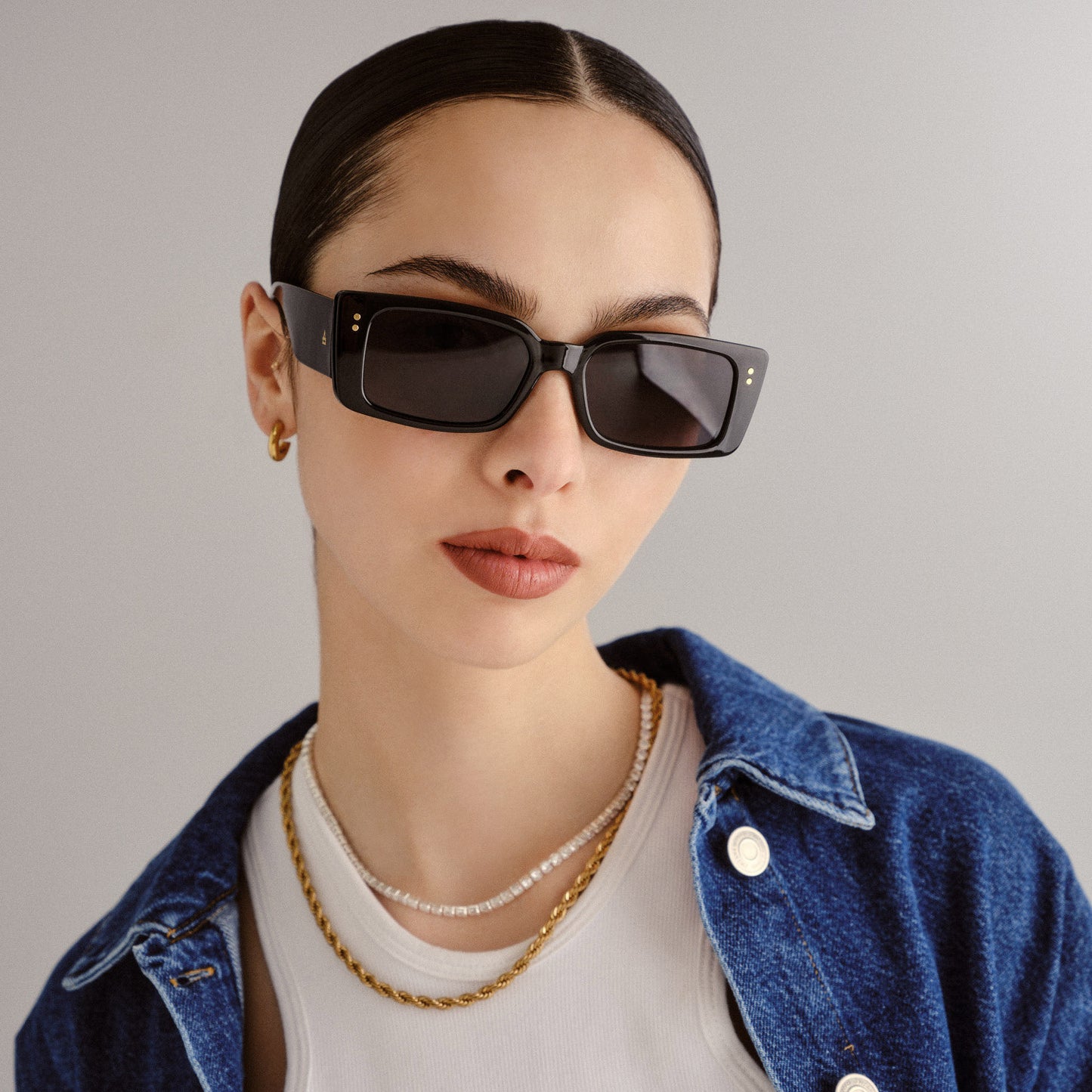 Orion Black Uni-Sex Rectangle Sunglasses | Aire