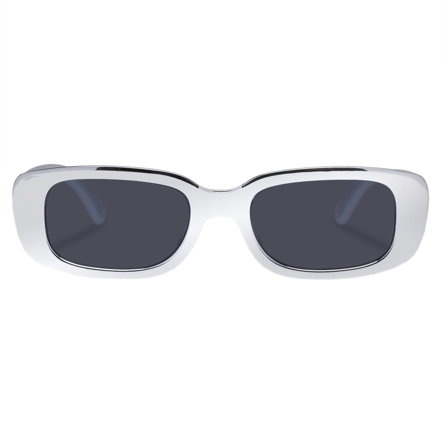 Ceres Silver Chrome Uni-Sex Rectangle Sunglasses | Aire