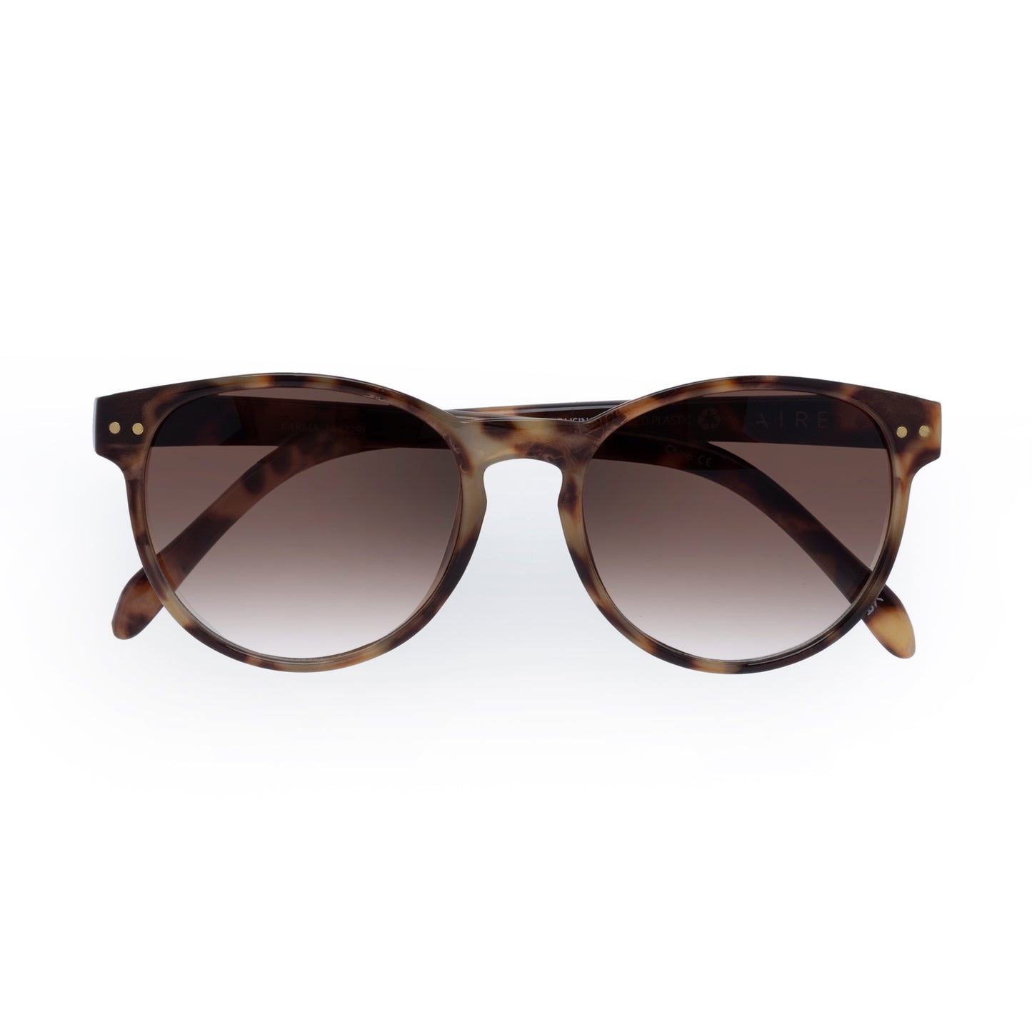 Karma Dark Tort Uni-Sex Round Sunglasses | Aire