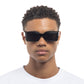 Parallax Black Uni-Sex Rectangle Sunglasses | Aire