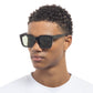 Abstraction Black Uni-Sex Square Sunglasses | Aire