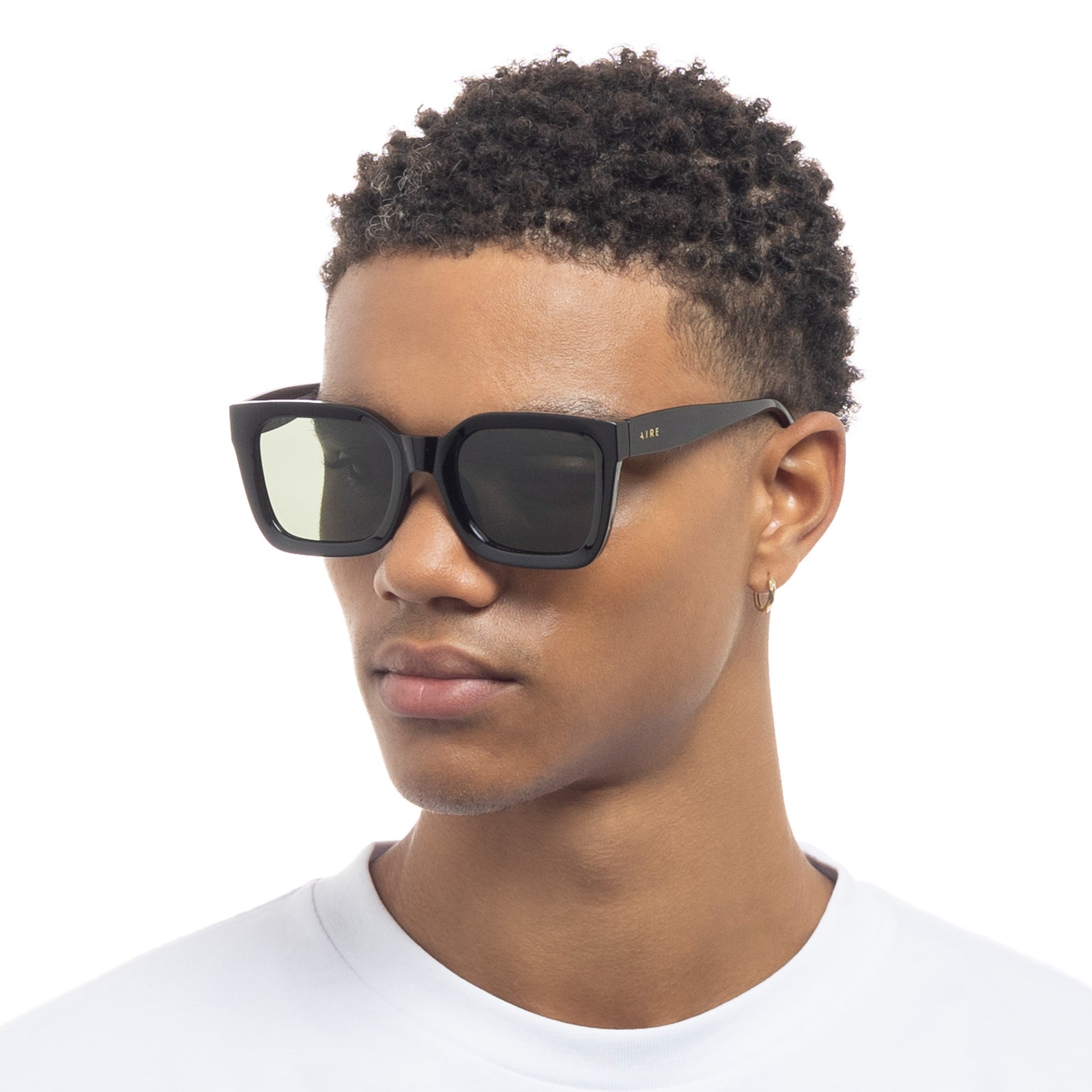 Abstraction Black Uni-Sex D-Frame Sunglasses | Aire