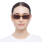 Ceres Pearl Chocolate Uni-Sex Rectangle Sunglasses | Aire