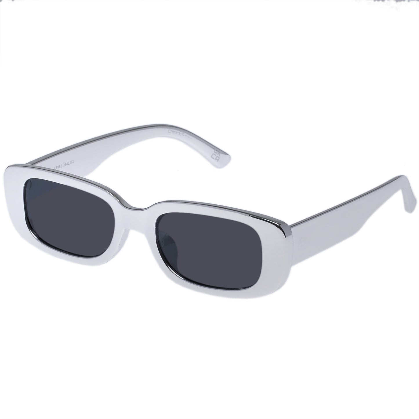 Ceres Silver Chrome Uni-Sex Rectangle Sunglasses | Aire