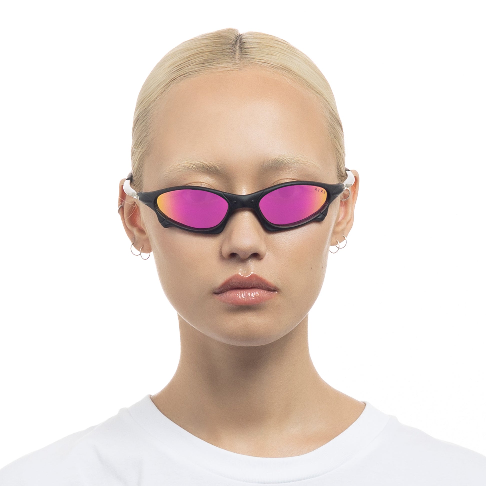 Astral Matte Black Uni-Sex Wrap Sunglasses | Aire