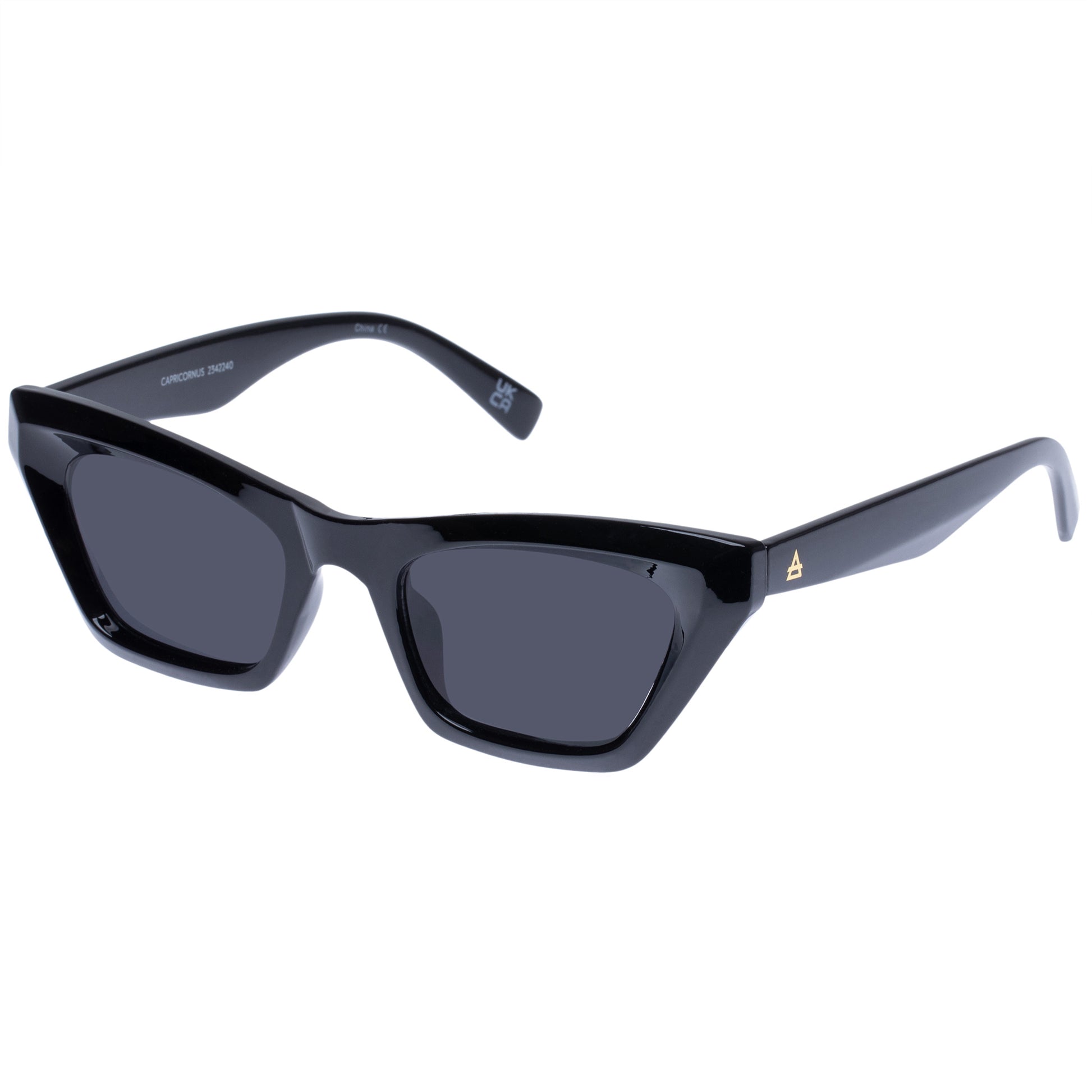 Capricornus Black Female Cat-Eye Sunglasses | Aire