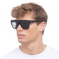 Eris Black Uni-Sex Square Sunglasses | Aire