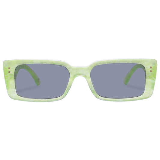 Orion Glowing Green Marble Uni-Sex Rectangle Sunglasses | Aire