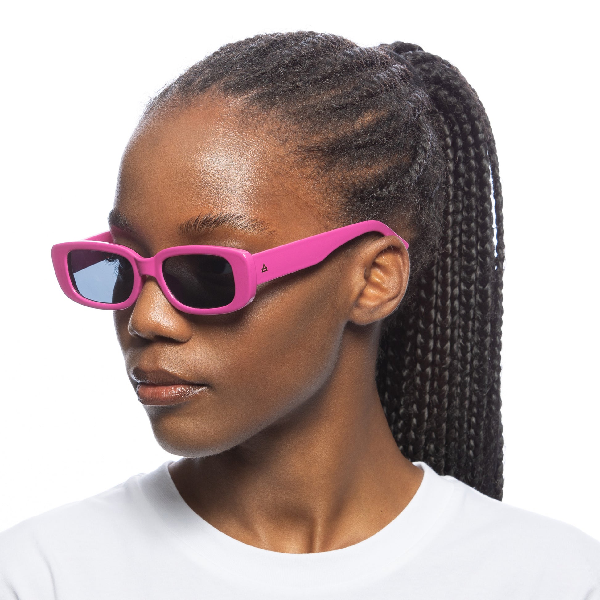 Ceres Fuchsia Female Rectangle Sunglasses | Aire