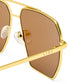 Asteroid Bright Gold Female Aviator Sunglasses | Aire