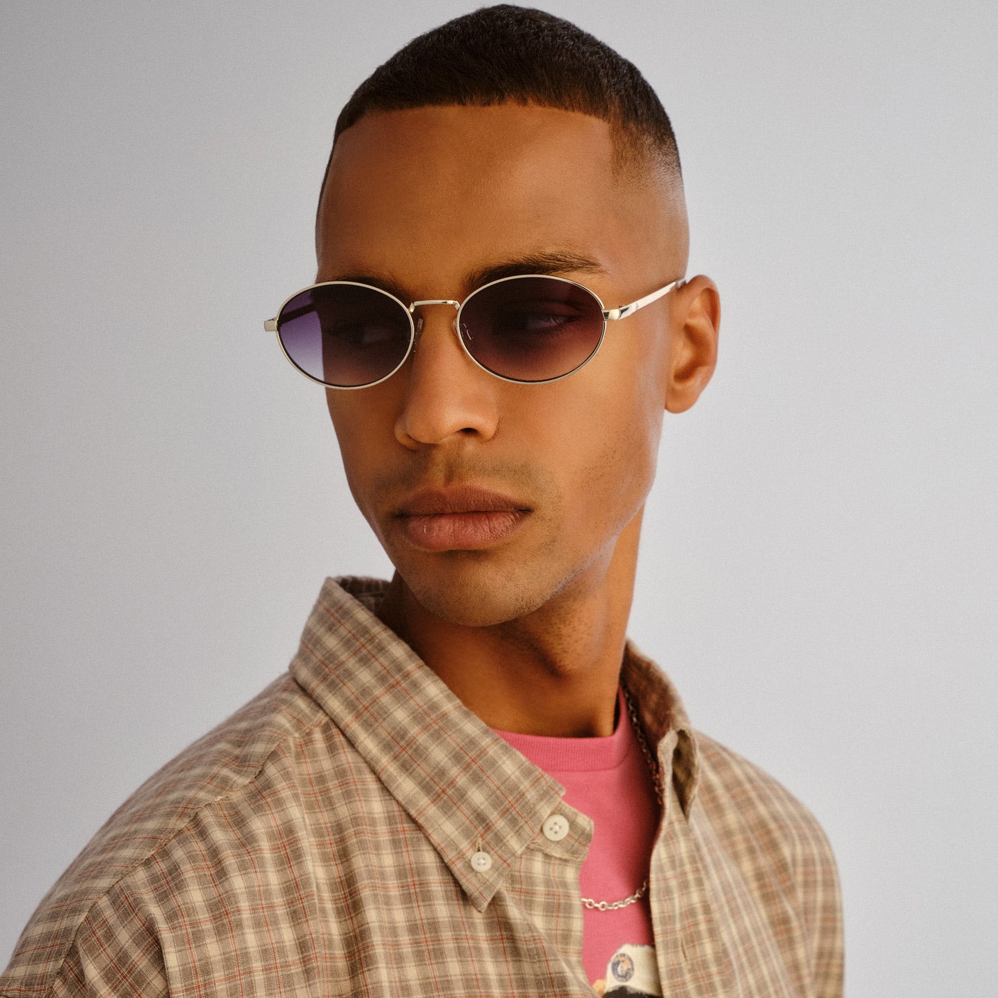 Ephermeris Gold Uni-Sex Oval Sunglasses | Aire