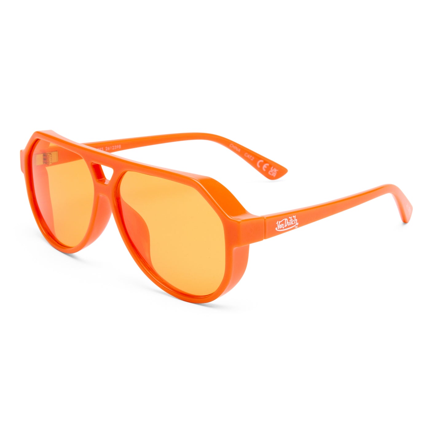 Shameless Neon Orange Uni-Sex Aviator Sunglasses | Aire