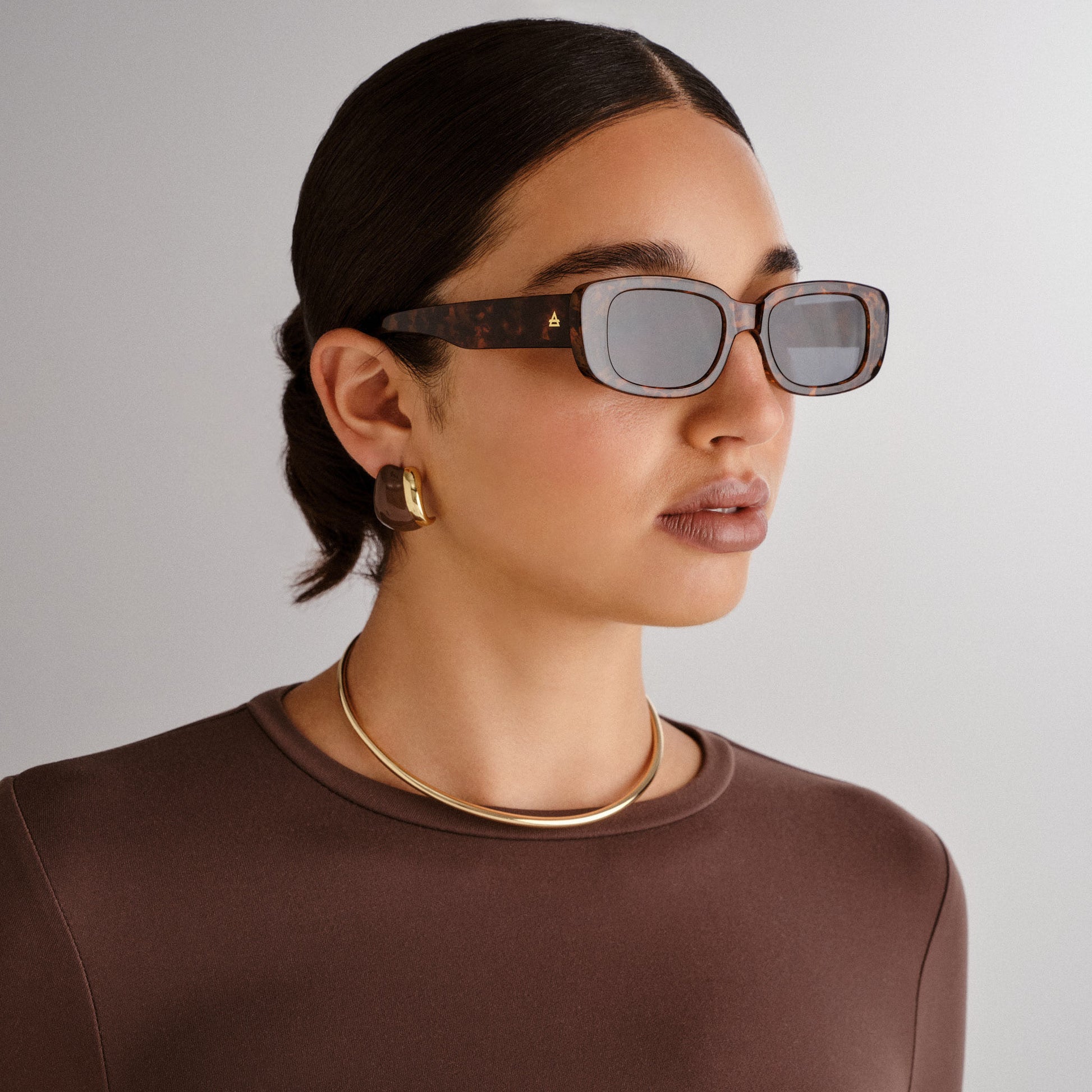 Ceres Dark Tort Uni-Sex Rectangle Sunglasses | Aire