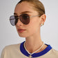 Mirzam Gold Cookie Tort Female Aviator Sunglasses | Aire