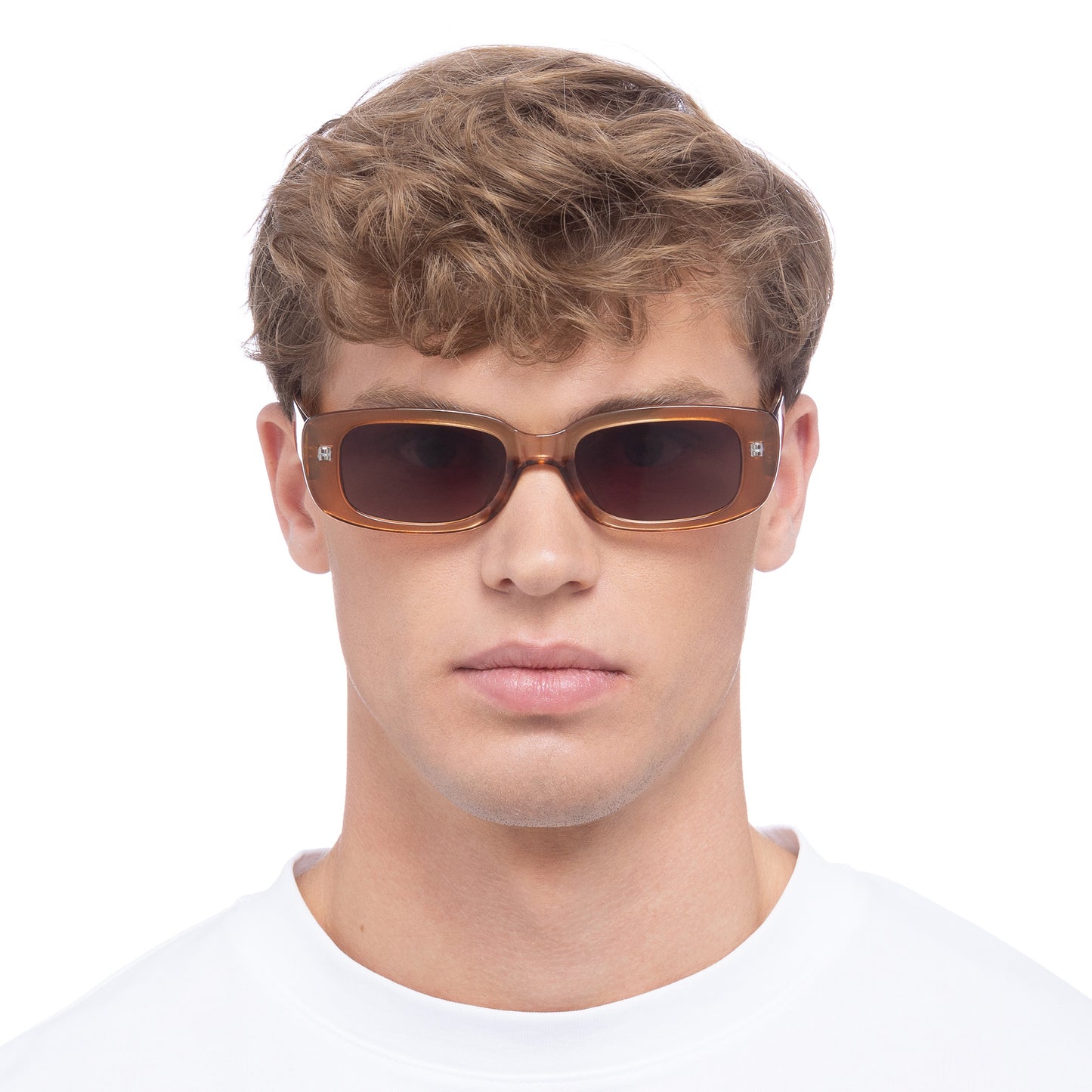 Ceres Pearl Chocolate Uni-Sex Rectangle Sunglasses | Aire