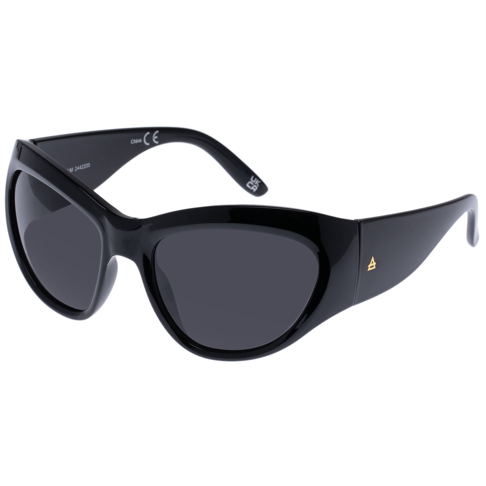 Helium Black Uni-Sex Wrap Sunglasses | Aire