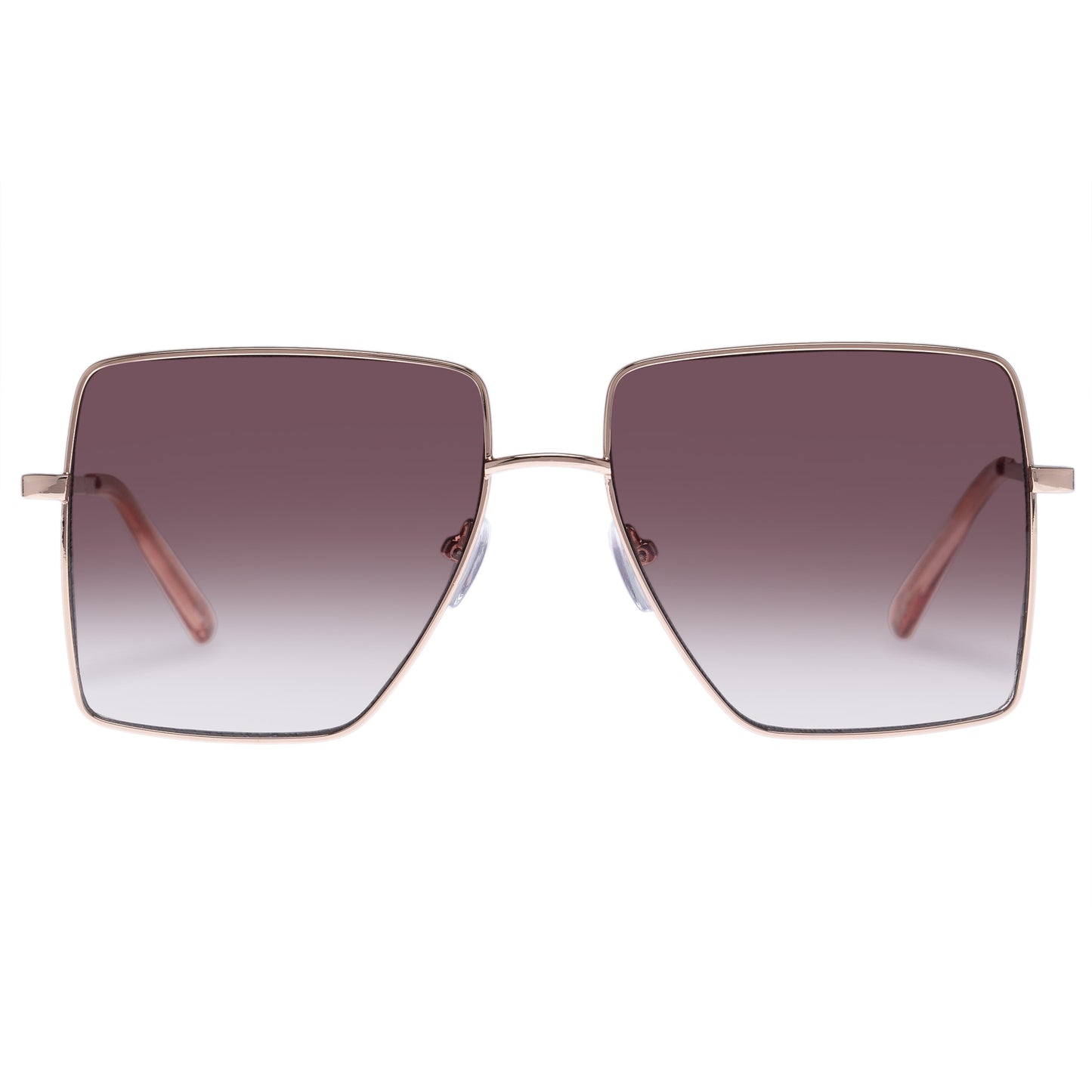 Hadron Gold Female Square Sunglasses | Aire