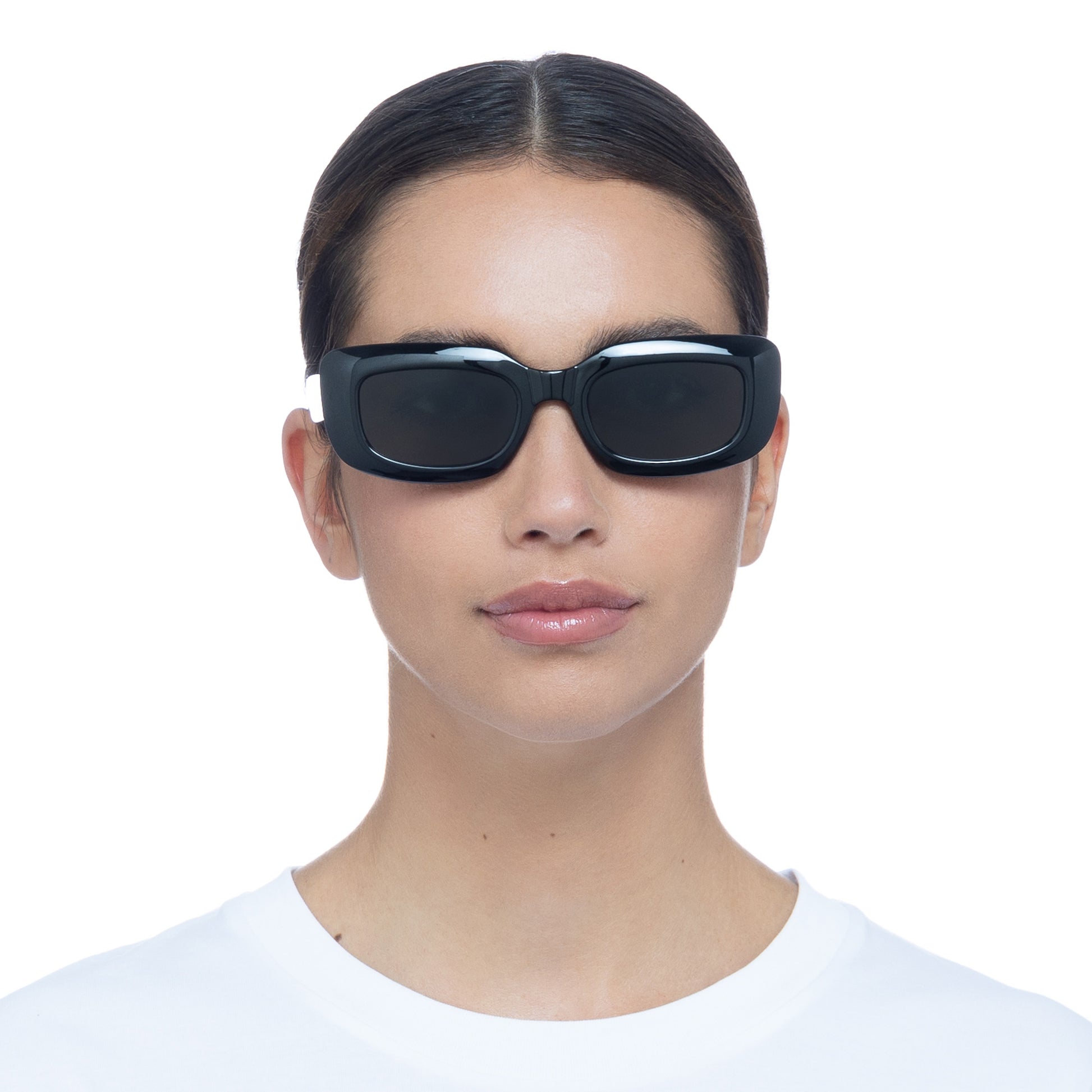 Orbit Black Uni-Sex Rectangle Sunglasses | Aire