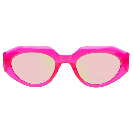 Aphelion Neon Pink Female Oval Sunglasses | Aire