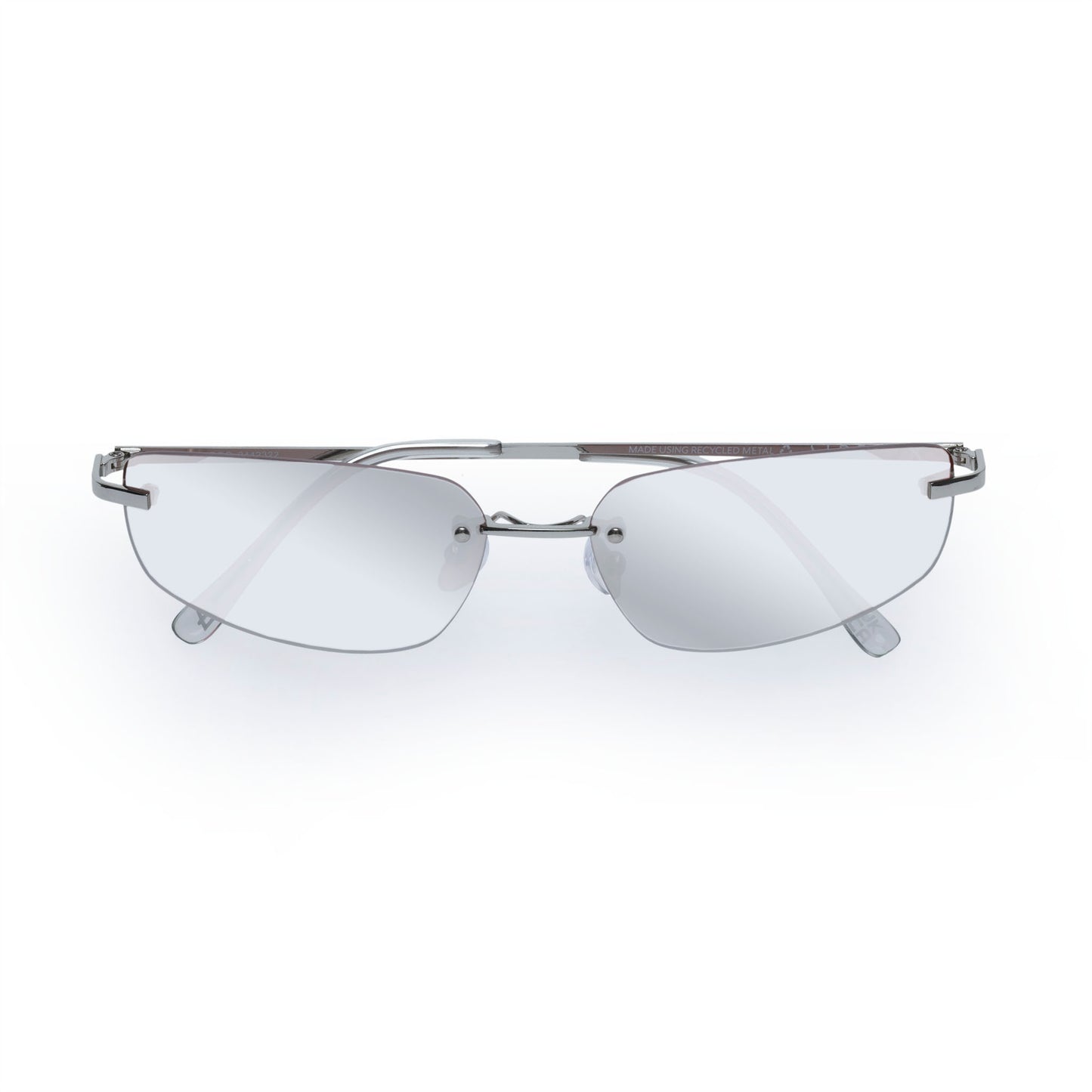 Virgo Silver Uni-Sex Rectangle Sunglasses | Aire