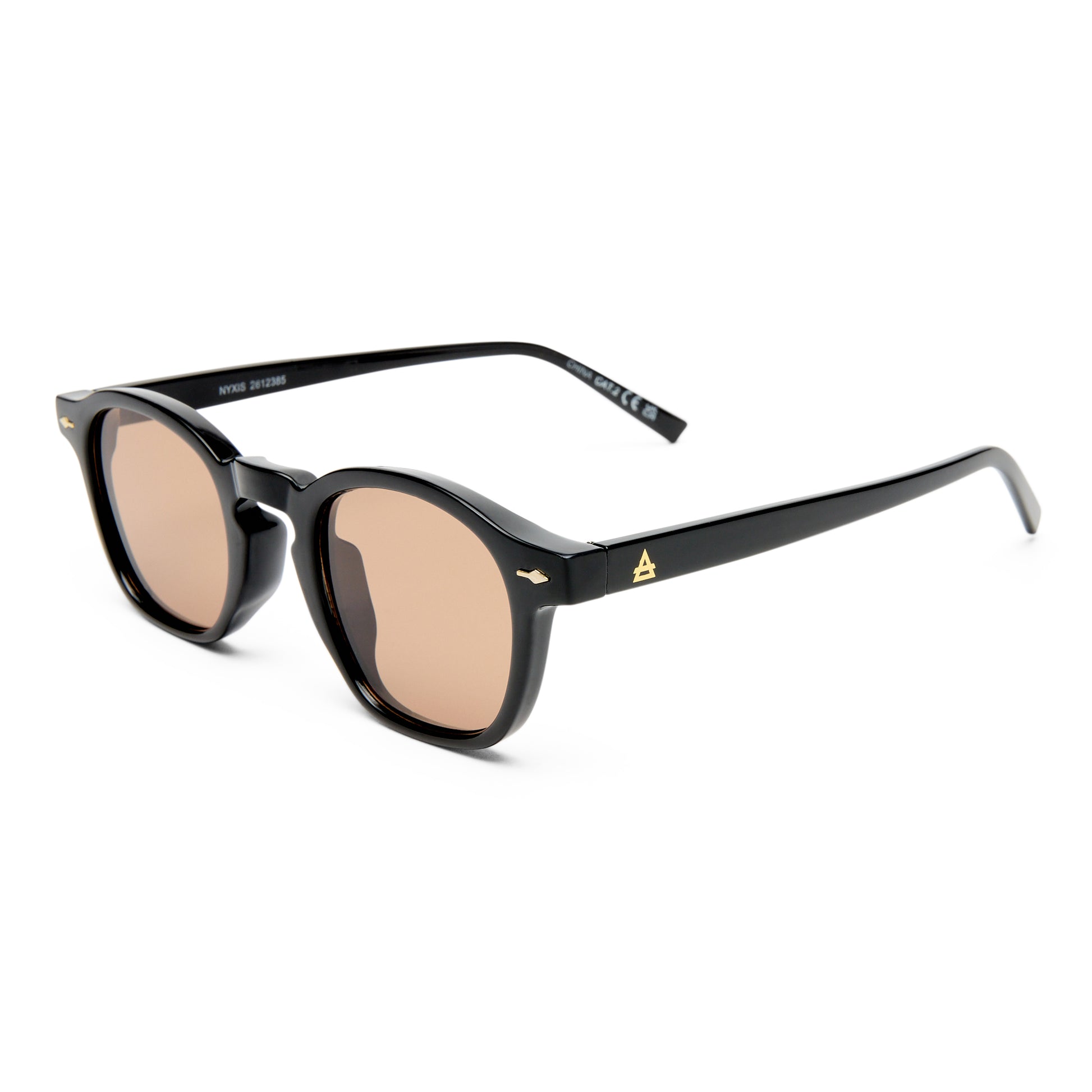 Nyxis Black Uni-Sex Round Sunglasses | Aire