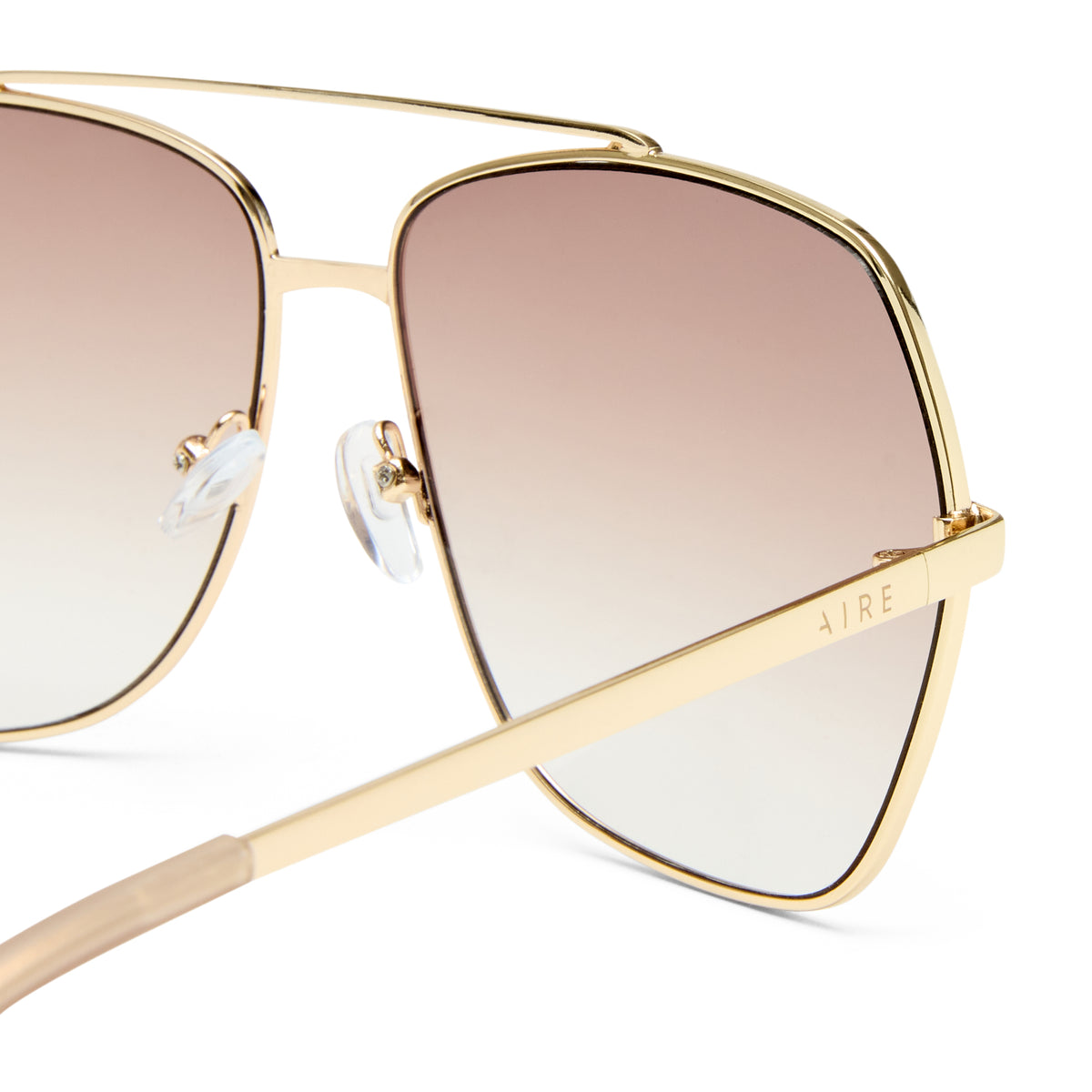 Celestine Gold Sand Uni-Sex Aviator Sunglasses | Aire
