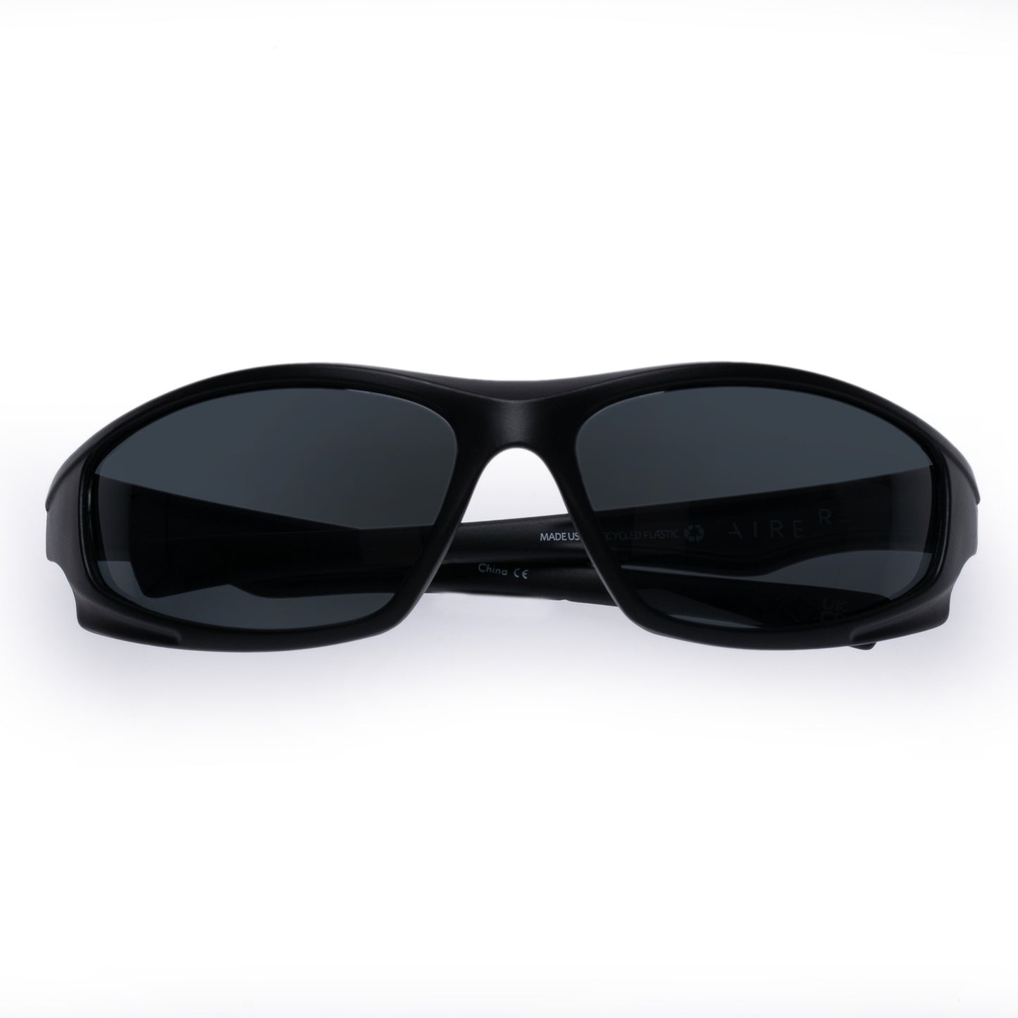 Comet Matte Black Uni-Sex Wrap Sunglasses | Aire