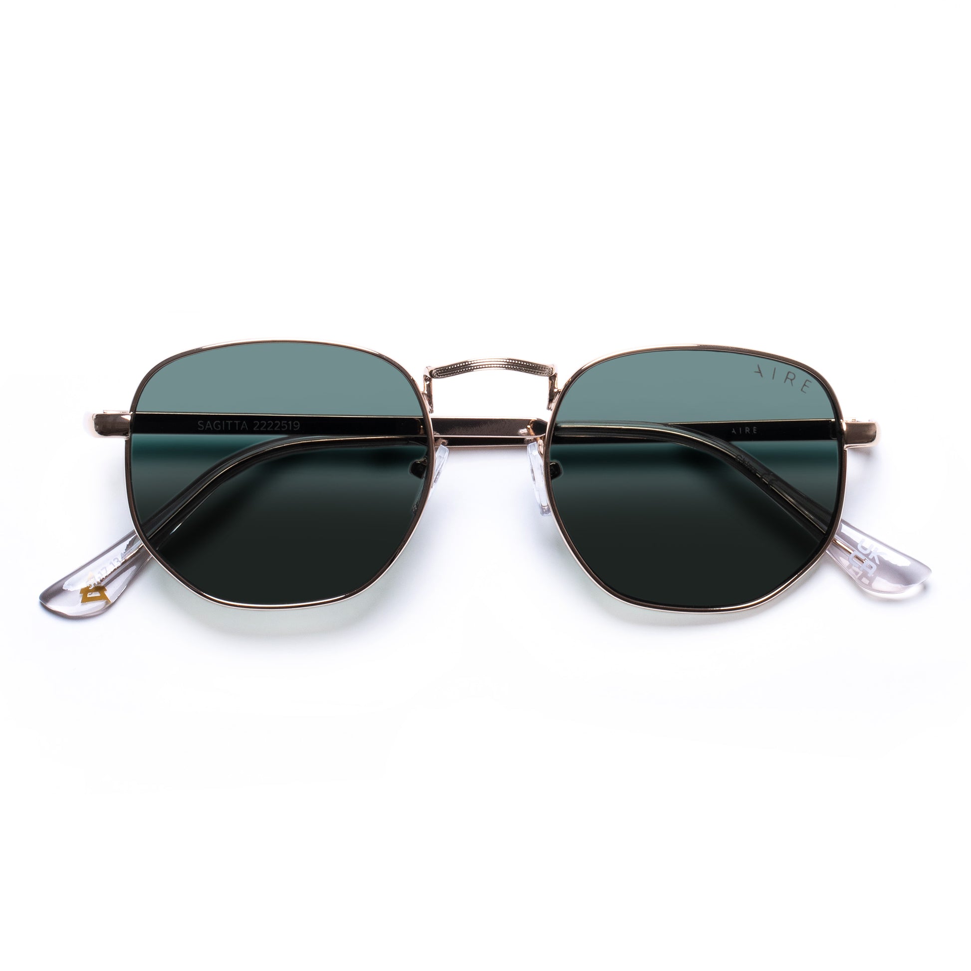 Sagitta Gold Uni-Sex Square Sunglasses | Aire