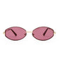Objective Gold Burgundy Mono Female Oval Sunglasses | Aire