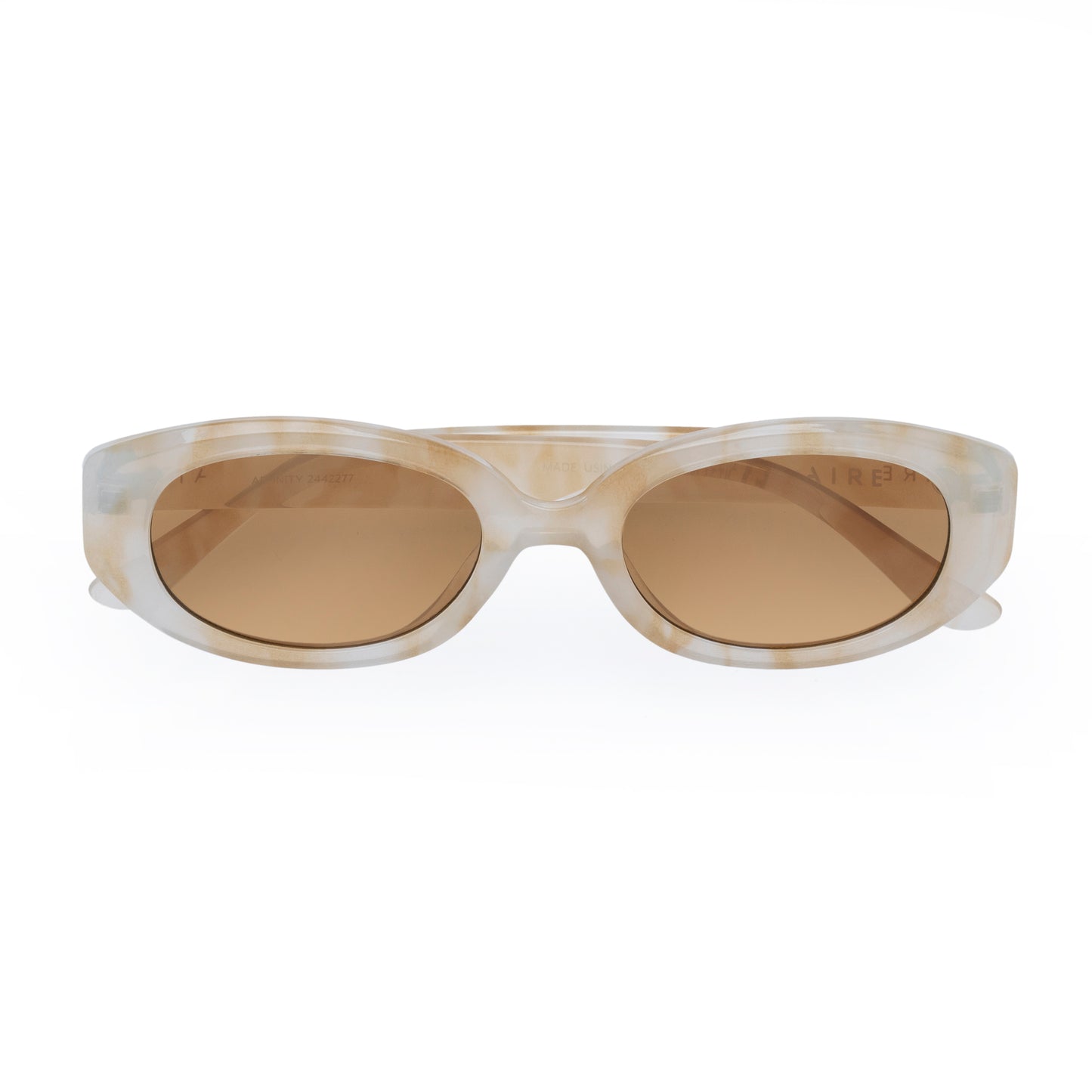 Affinity Yellow Marble Uni-Sex Oval Sunglasses | Aire