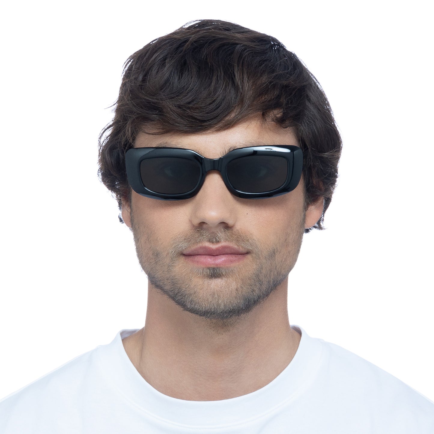 Orbit Black Uni-Sex Rectangle Sunglasses | Aire