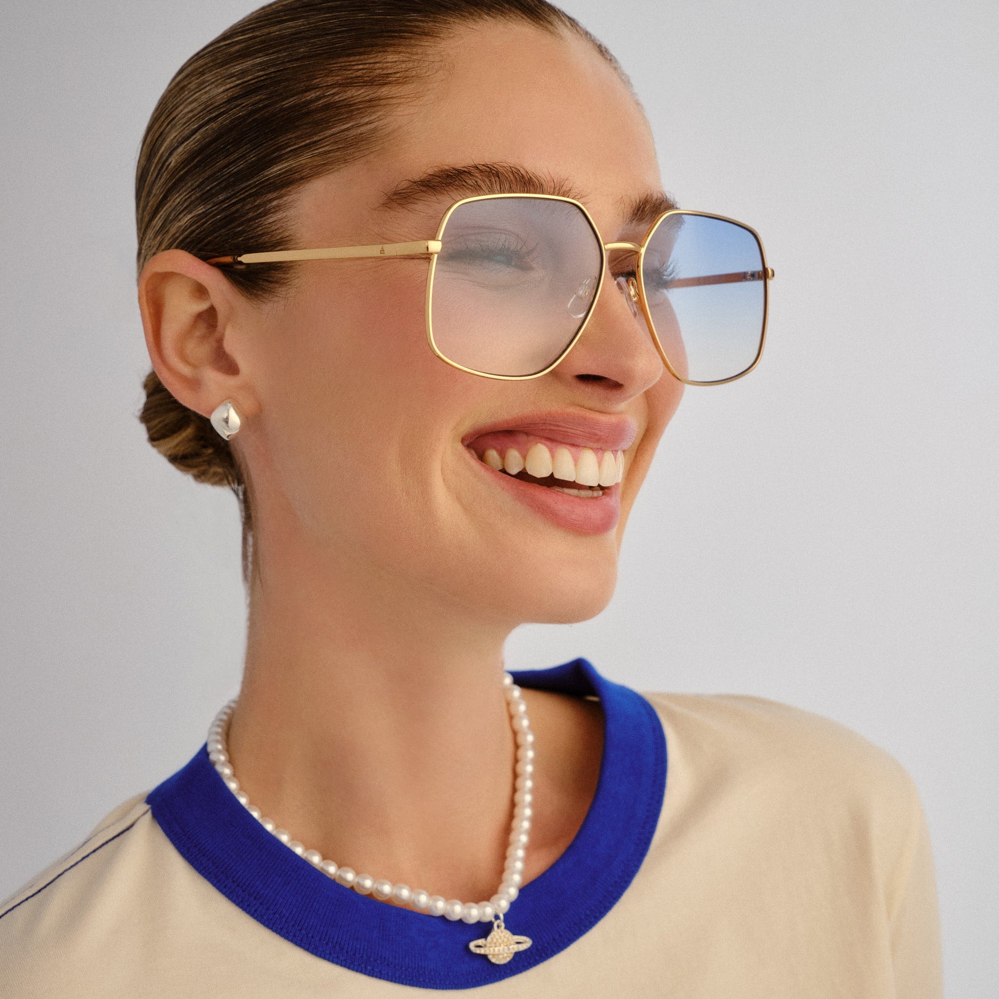 Altair Gold Havana Female Aviator Sunglasses | Aire