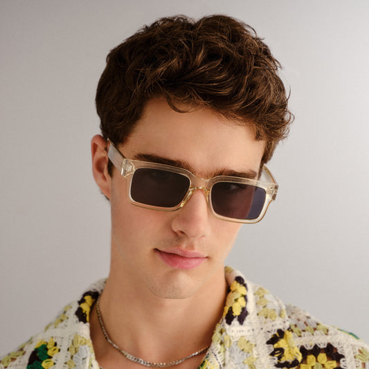 Castor Sand Uni-Sex Rectangle Sunglasses | Aire