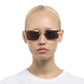 Nebula Bright Gold Woodgrain Uni-Sex Rectangle Sunglasses | Aire