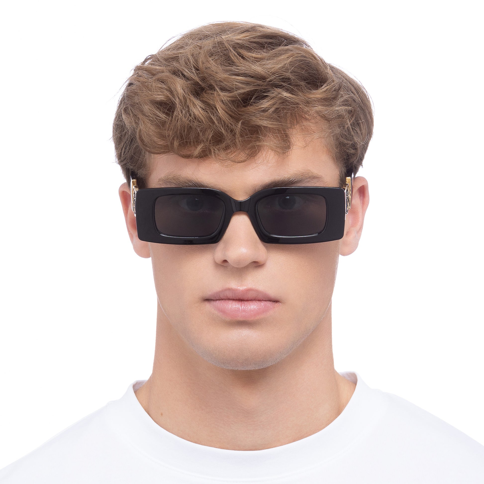 Apollo Black Uni-Sex Rectangle Sunglasses | Aire