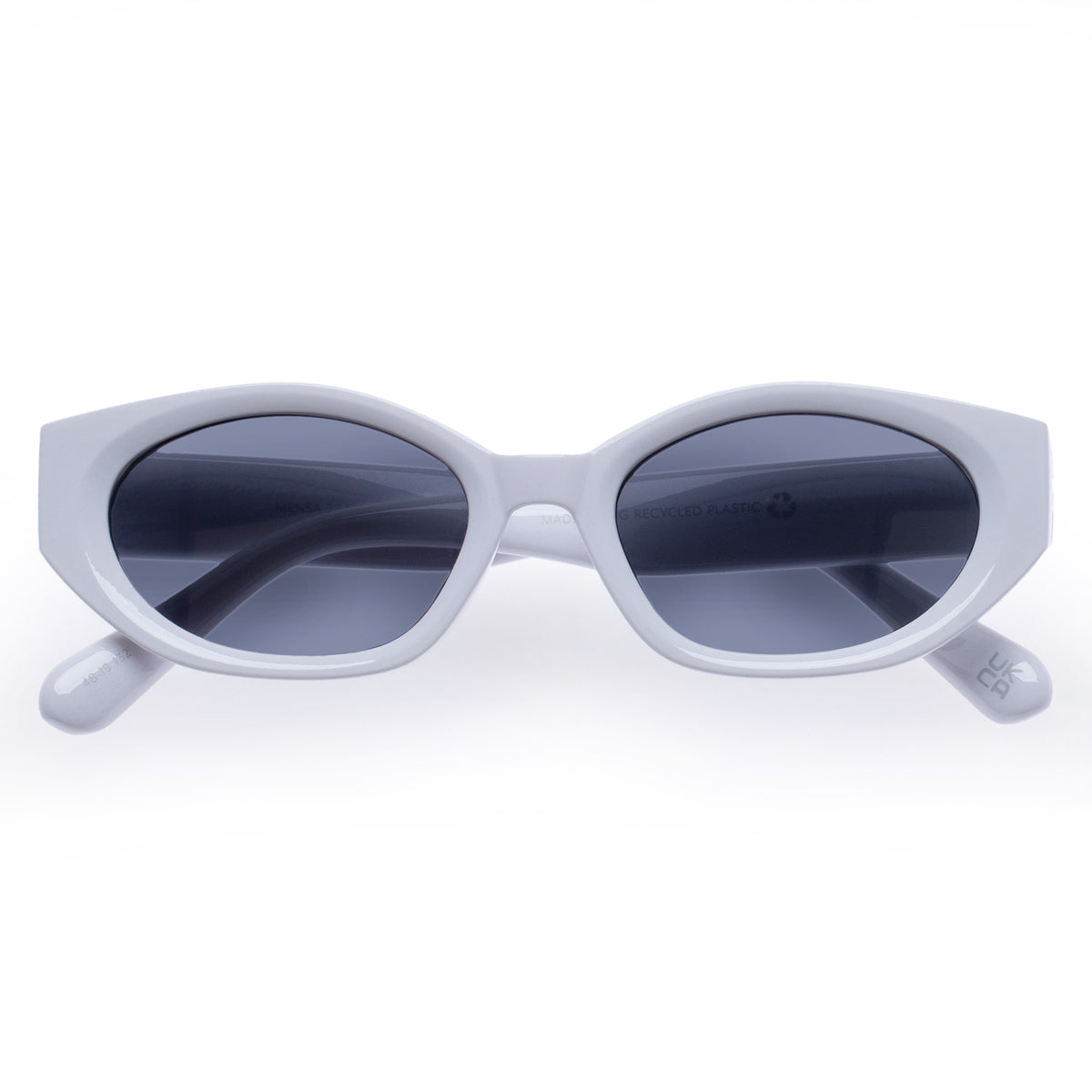 Mensa White Uni-Sex Oval Sunglasses | Aire