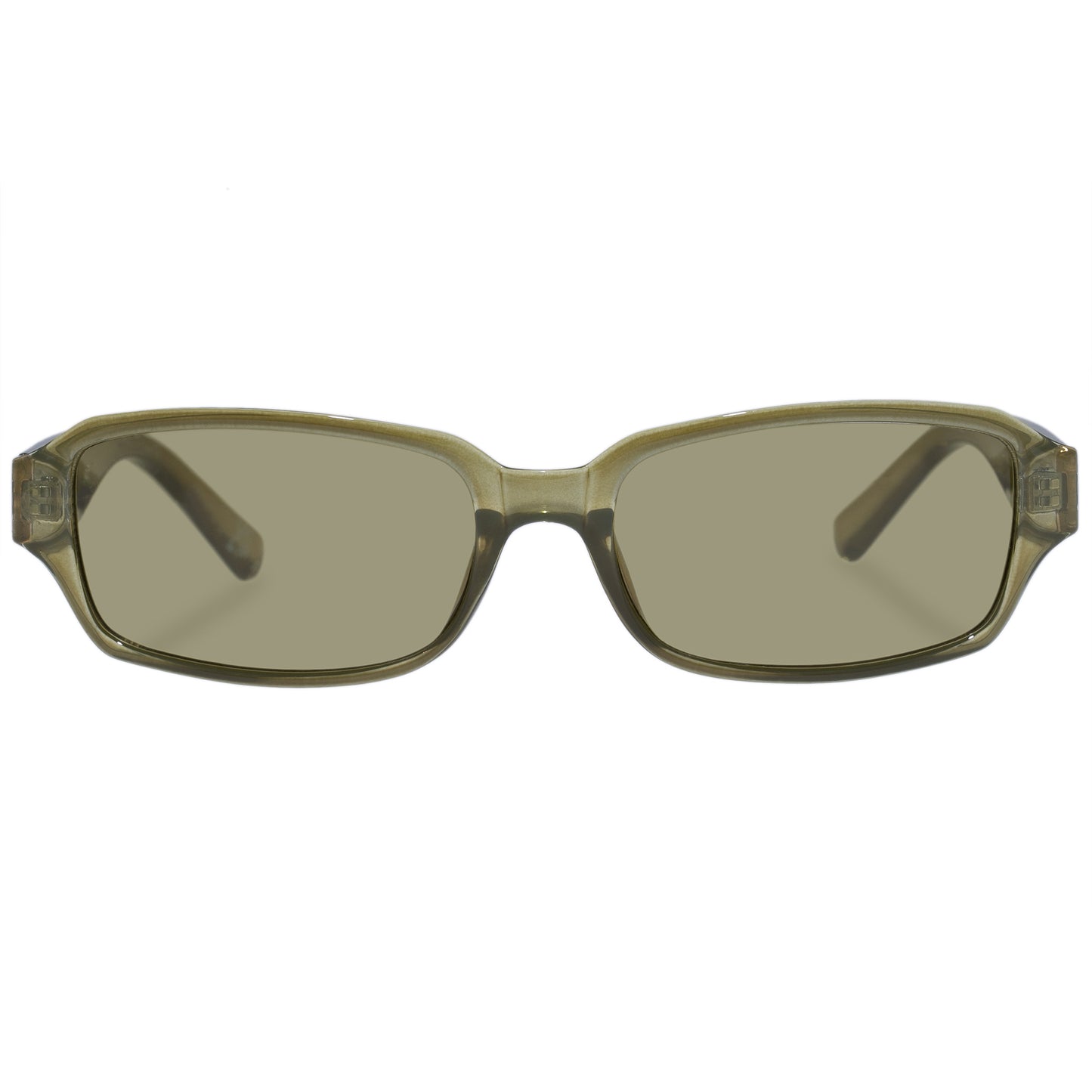 Crater Khaki Gold Uni-Sex Rectangle Sunglasses | Aire