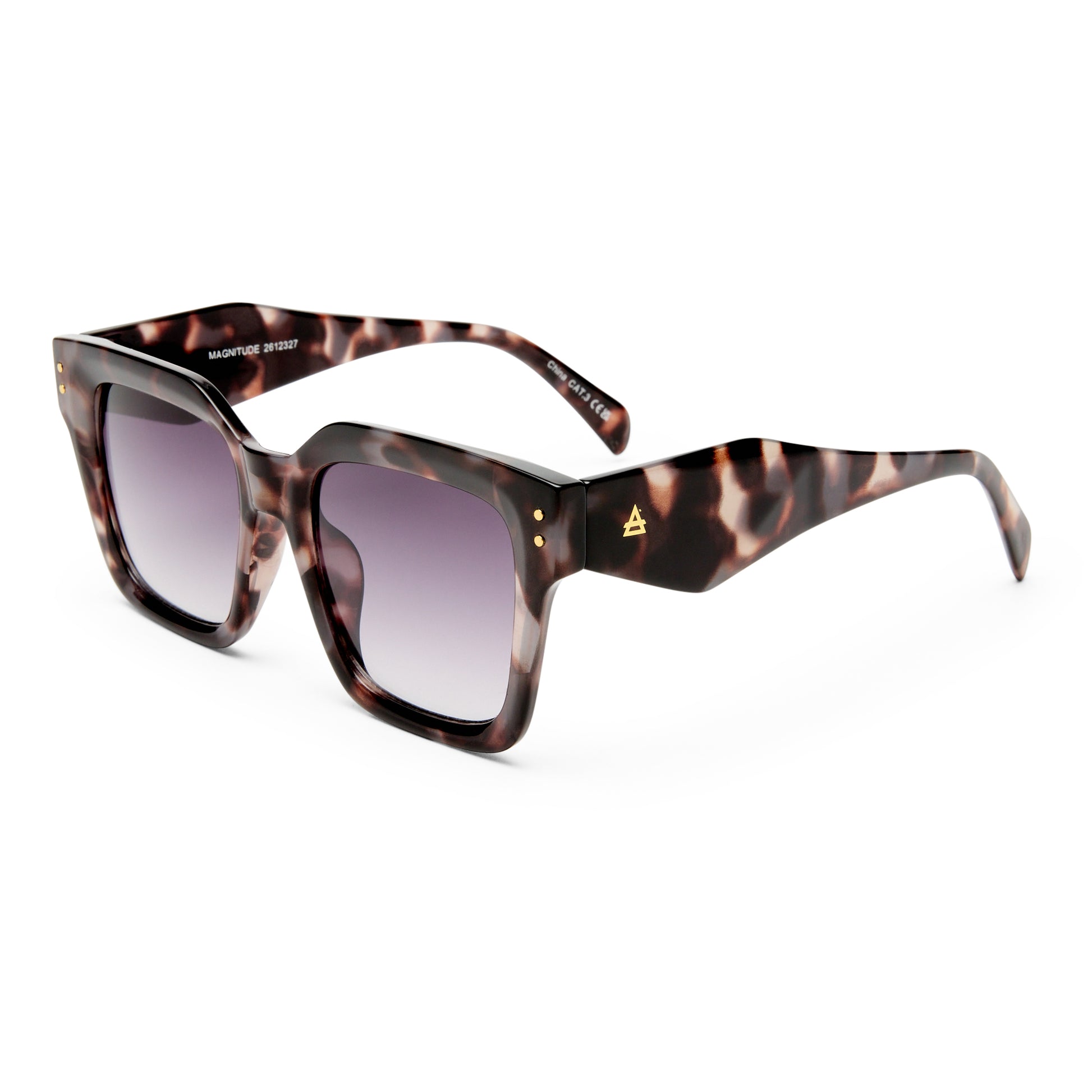 Magnitude Clouded Tort Female Square Sunglasses | Aire