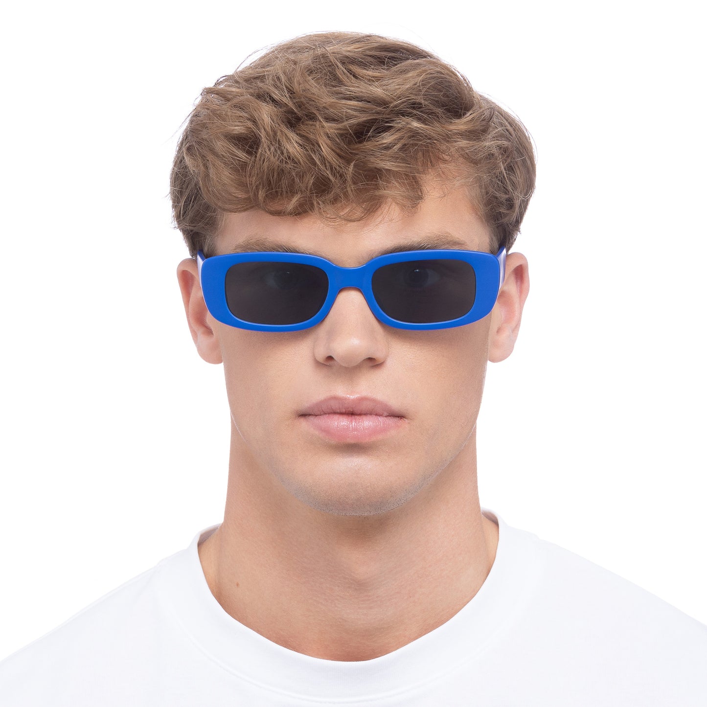 Ceres Matte Cobalt Uni-Sex Rectangle Sunglasses | Aire