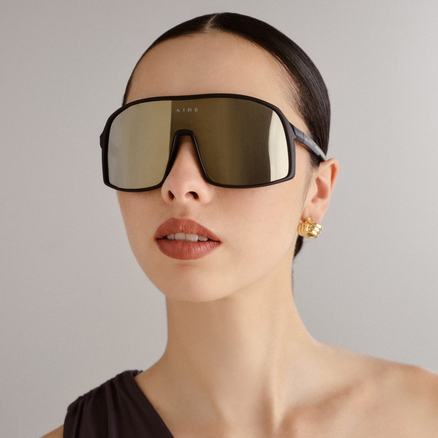 Blazars Matte Black Uni-Sex Wrap Sunglasses | Aire