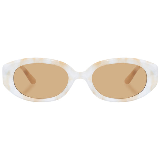 Affinity Yellow Marble Uni-Sex Oval Sunglasses | Aire