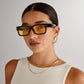 Castor Black Uni-Sex Rectangle Sunglasses | Aire