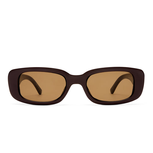 Ceres Chocolate Uni-Sex Rectangle Sunglasses | Aire