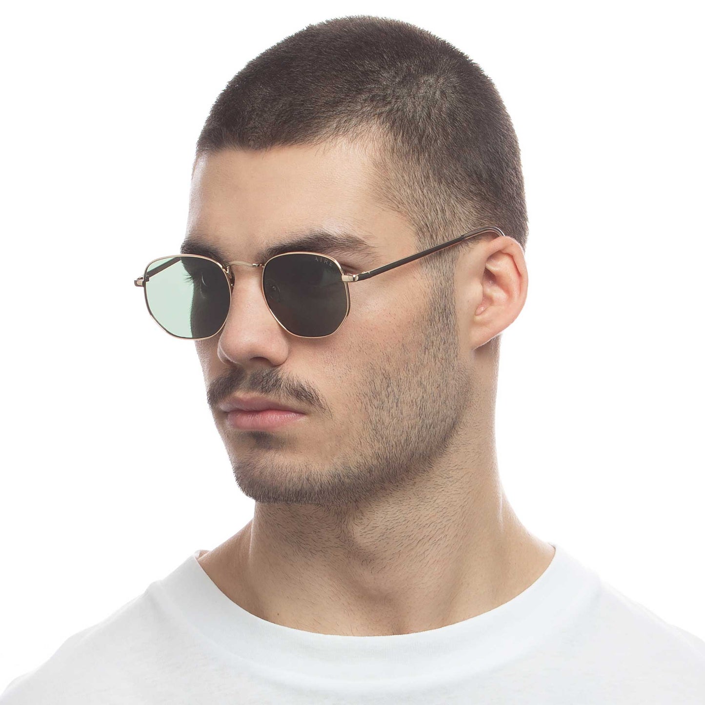 Sagitta Gold Uni-Sex Square Sunglasses | Aire