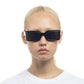 Parallax Black Uni-Sex Rectangle Sunglasses | Aire