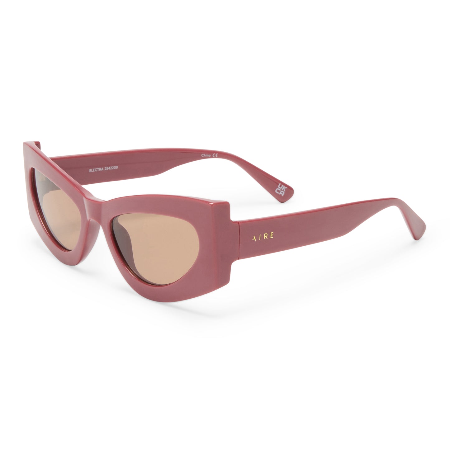 Electra Terracotta Female Cat-Eye Sunglasses | Aire