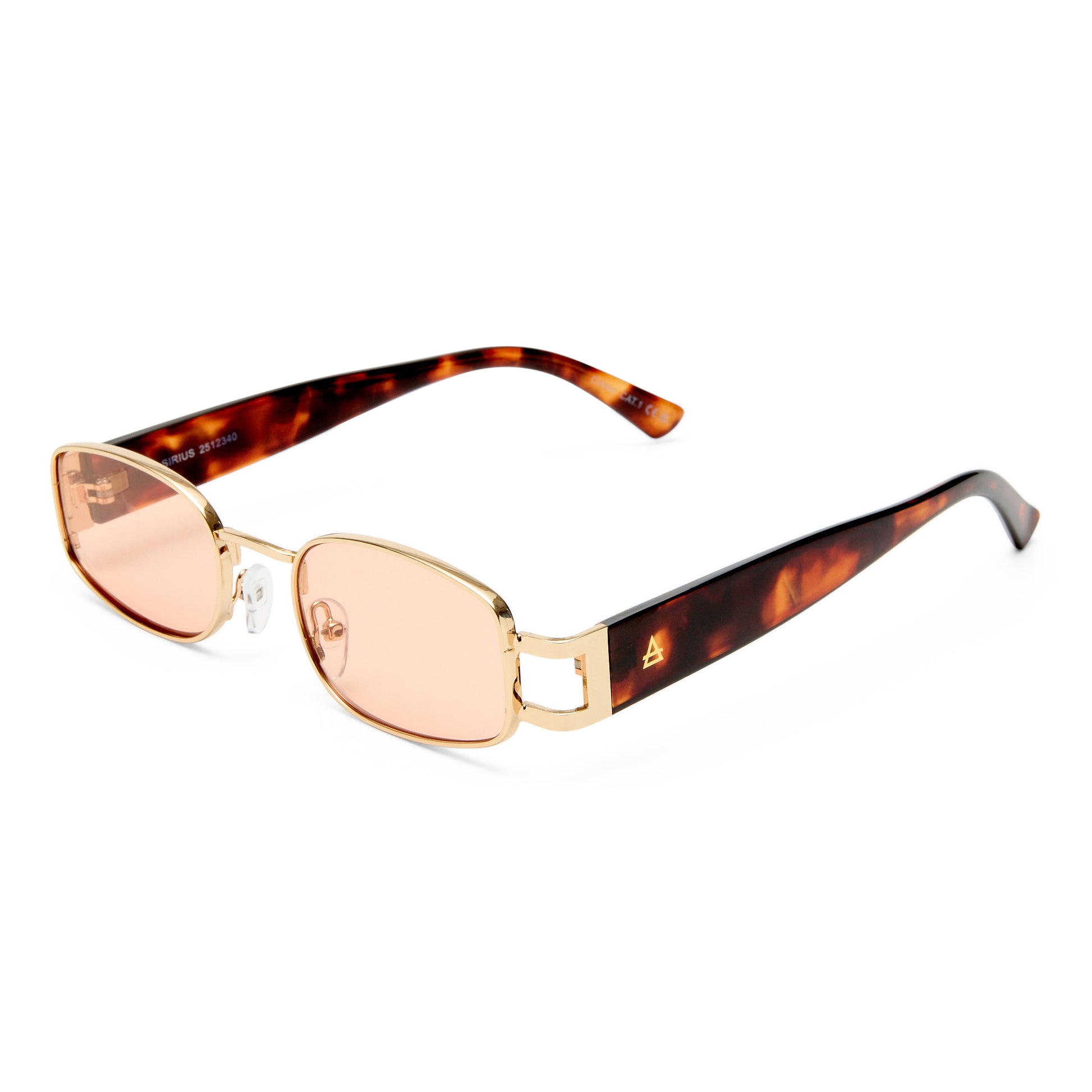 Sirius Gold Rich Amber Tort Female Rectangle Sunglasses | Aire