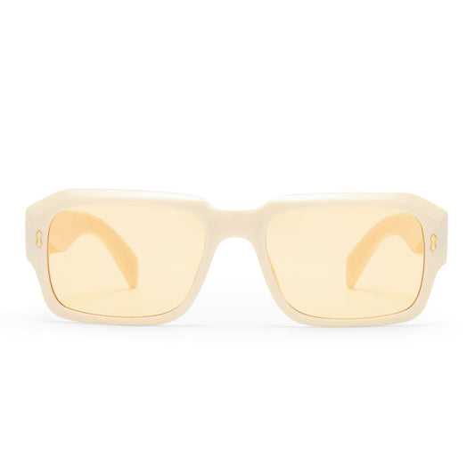 Pluto Ivory Uni-Sex Rectangle Sunglasses | Aire