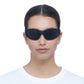 Tucana Black Rubber Uni-Sex Wrap Sunglasses | Aire