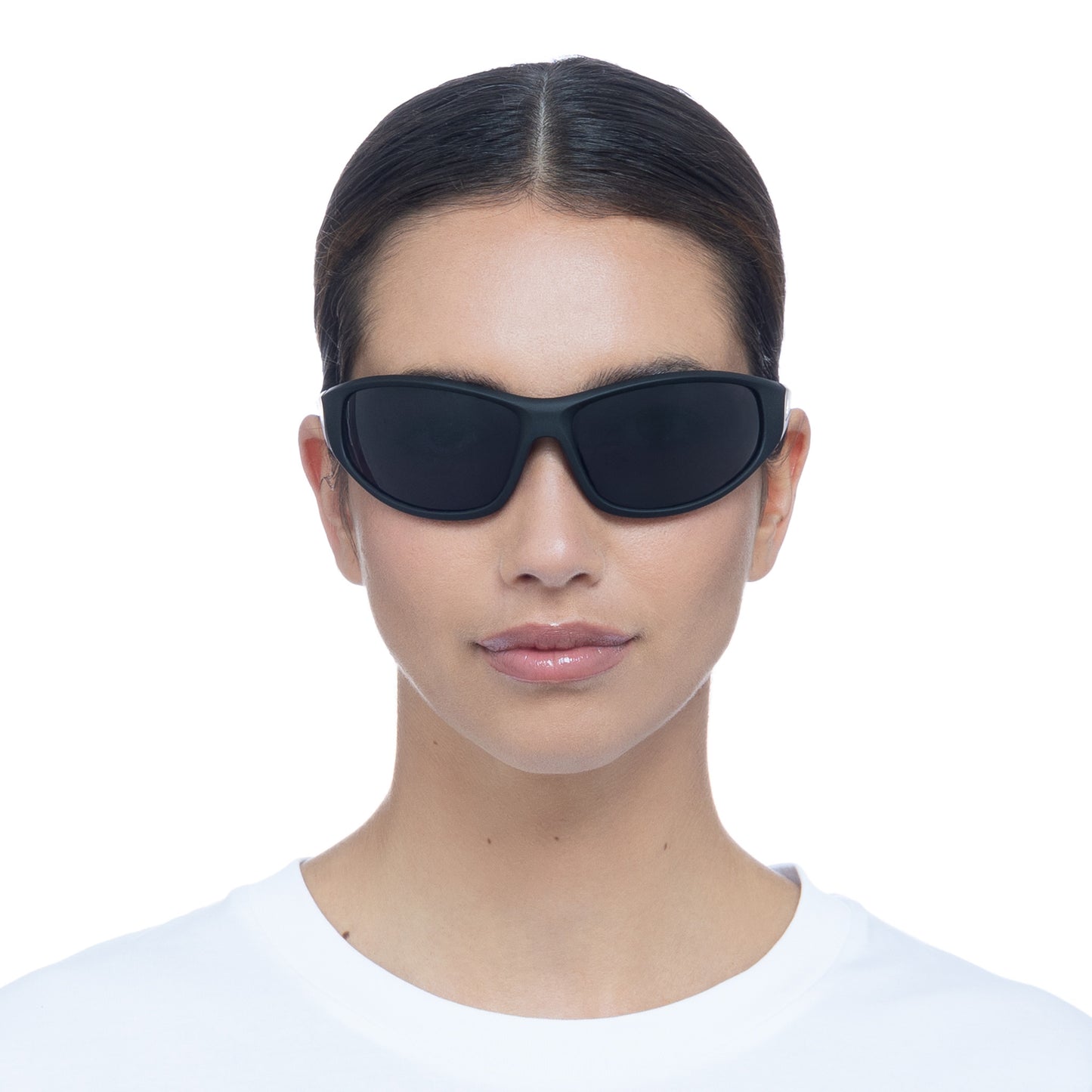 Tucana Black Rubber Uni-Sex Wrap Sunglasses | Aire